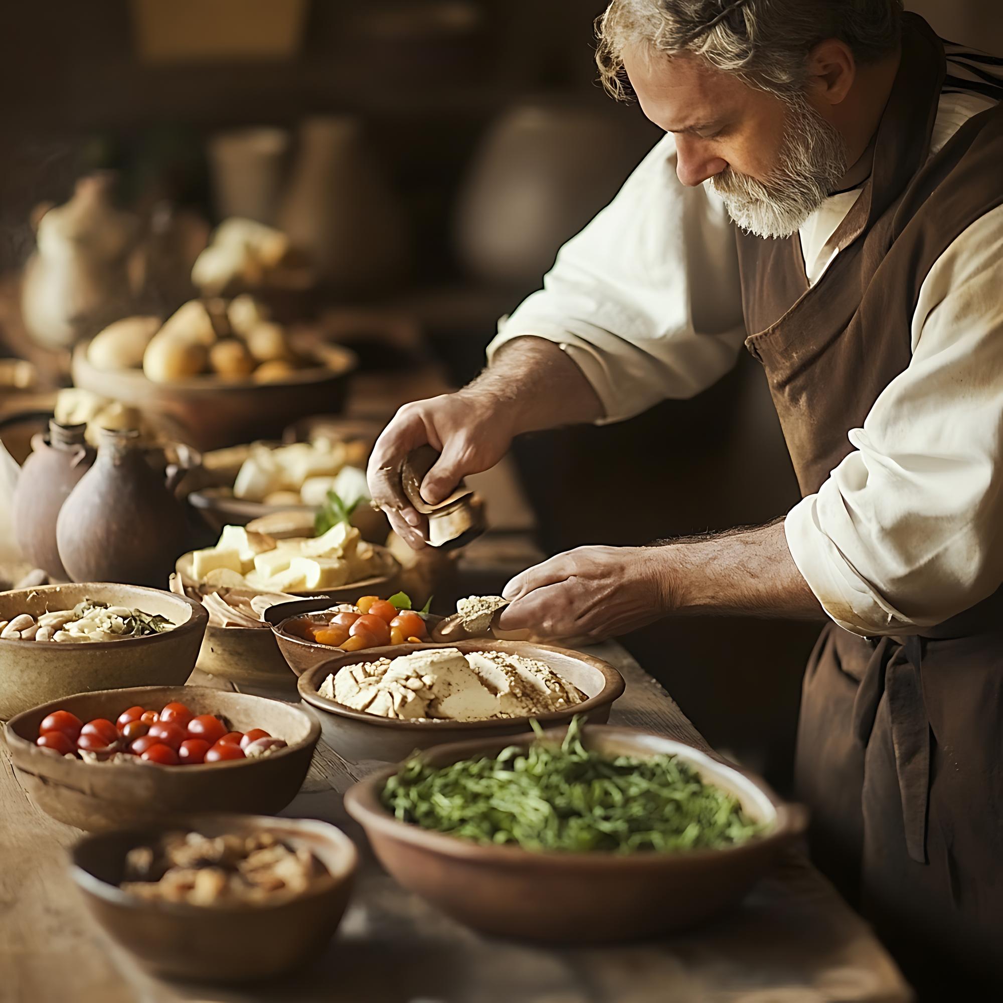 Artisan chef in a warm kitchen workspace